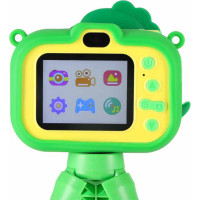 Dětský digitální fotoaparát na stativu Dinosaurus - zelený