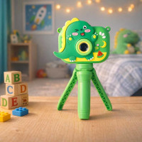 Dětský digitální fotoaparát na stativu Dinosaurus - zelený