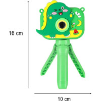 Dětský digitální fotoaparát na stativu Dinosaurus - zelený