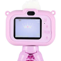 Dětský digitální fotoaparát na stativu Jednorožec - fialový