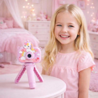 Dětský digitální fotoaparát na stativu Jednorožec - fialový