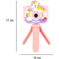 Dětský digitální fotoaparát na stativu Jednorožec - růžový