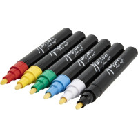 GRAFIX Křídové fixy na okna – sada 6 barev