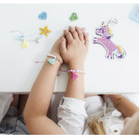 TOTUM Kreativní sada 2v1 Unicorn diamantové malování, výroba náramků