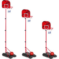 ECOTOYS Nastavitelný basketbalový koš s příslušenstvím