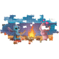 CLEMENTONI Panoramatické puzzle Lilo & Stitch: Noční táborák 1000 dílků