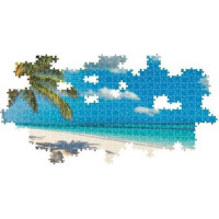 CLEMENTONI Panoramatické puzzle Houpačka u oceánu 1000 dílků