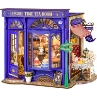 ROBOTIME Rolife DIY 3D dřevěné puzzle Pohodová čajovna s LED osvětlením