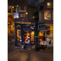 ROBOTIME Rolife DIY 3D dřevěné puzzle Pohodová čajovna s LED osvětlením
