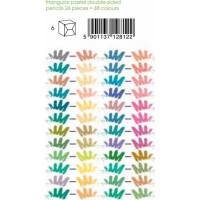 ASTRA Trojhranné pastelové oboustranné pastelky 24 ks,48 barev