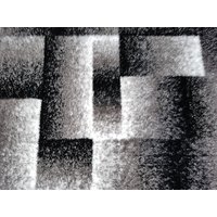 Kusový koberec SHAGGY TOP - tetris - šedý