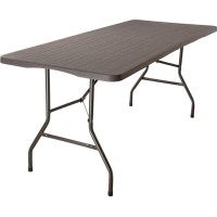 Set cateringového nábytku WOODLAND - stůl 180 cm + 2 lavice - hnědý