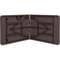 Set cateringového nábytku WOODLAND - stůl 180 cm + 2 lavice - hnědý