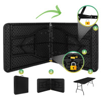 Cateringový stůl BALI BLACK 180 cm - černý