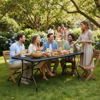 Cateringový stůl BALI BLACK 180 cm - černý