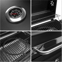 Gril na dřevěné uhlí VULCAN s litinovým roštem