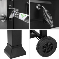 Gril na dřevěné uhlí VULCAN s litinovým roštem