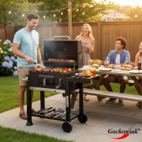 Gril na dřevěné uhlí VULCAN s litinovým roštem