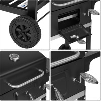 Gril na dřevěné uhlí FERRO s litinovým roštem