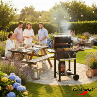 Gril na dřevěné uhlí FERRO s litinovým roštem