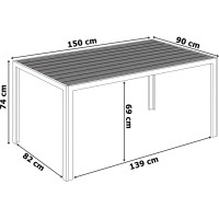 Zahradní hliníkový stůl ZENON