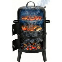 Gril na dřevěné uhlí s udírnou FUMARO