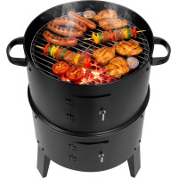 Gril na dřevěné uhlí s udírnou FUMARO