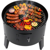 Gril na dřevěné uhlí s udírnou FUMARO