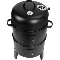 Gril na dřevěné uhlí s udírnou FUMARO