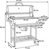 Zahradní gril na dřevěné uhlí BAREL WOOD se 2 rošty