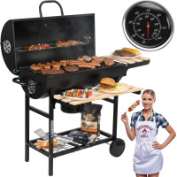 Zahradní gril na dřevěné uhlí BAREL WOOD se 2 rošty