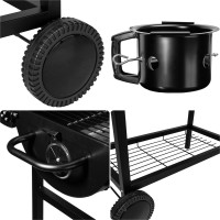 Zahradní gril na dřevěné uhlí BAREL WOOD se 2 rošty