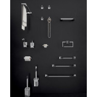 Gedy ELBA WC štětka závěsná, mléčné sklo, chrom A033313