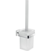 Gedy ELBA WC štětka závěsná, mléčné sklo, chrom A033313