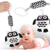 Senzorické kontrastní chrastítko - Sova