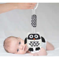 Senzorické kontrastní chrastítko - Sova