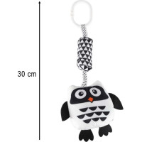 Senzorické kontrastní chrastítko - Sova