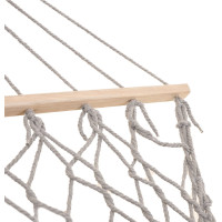 Zahradní houpací síť BOHO se střapci - 200 cm - šedá