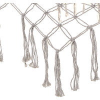 Zahradní houpací síť BOHO se střapci - 200 cm - šedá