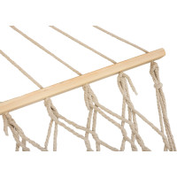 Zahradní houpací síť BOHO se střapci - 200 cm - ecru