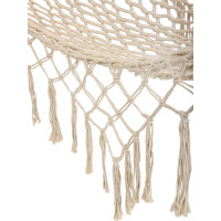 Zahradní houpací síť BOHO se střapci - 200 cm - ecru