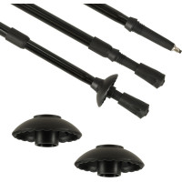 Nordic walking hole skládací 2 kusy - černé