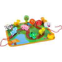 Dřevěné korálky pro navlékání - Zvířátka