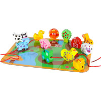 Dřevěné korálky pro navlékání - Zvířátka