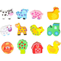 Dřevěné korálky pro navlékání - Zvířátka