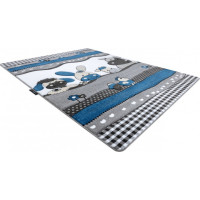 Dětský kusový koberec Petit Farm animals blue, 120x170 cm