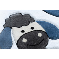 Dětský kusový koberec Petit Farm animals blue, 120x170 cm