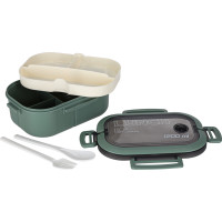 Obědový box s přihrádkami 1200 ml - zelený