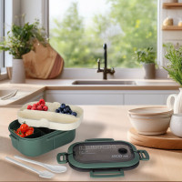 Obědový box s přihrádkami 1200 ml - zelený