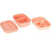 Svačinový box s přihrádkami 1900 ml - oranžový